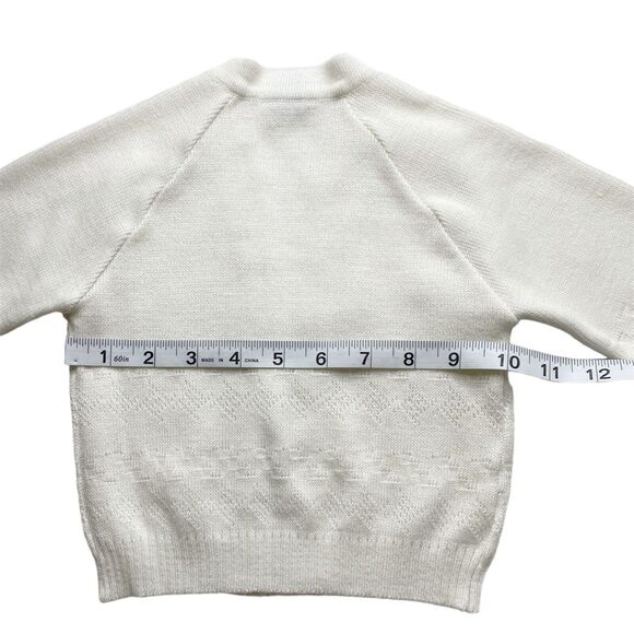 Julius Berger Ivory Crochet Long Sleeve Cardigan Sweater - Toddler Vintage - Picture 5 of 8